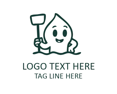 Dynamic Drop Mascot Character Logo