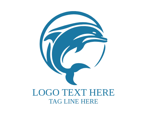 Dynamic Swim Dolphin Logo