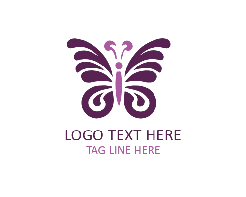 Dynamic Swoosh Butterfly Logo