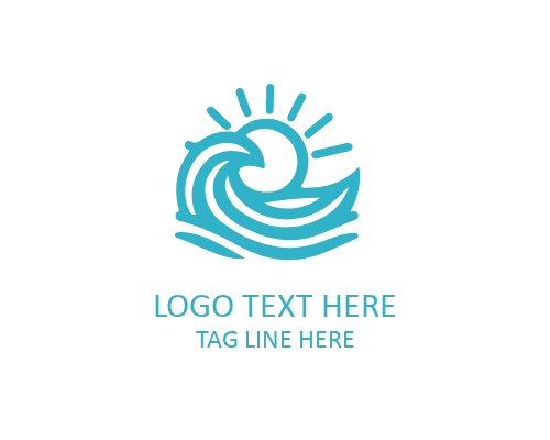Dynamic Waves Logo for Modern Marine Branding