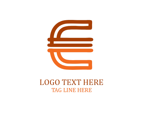 E Monogram Letter Logo