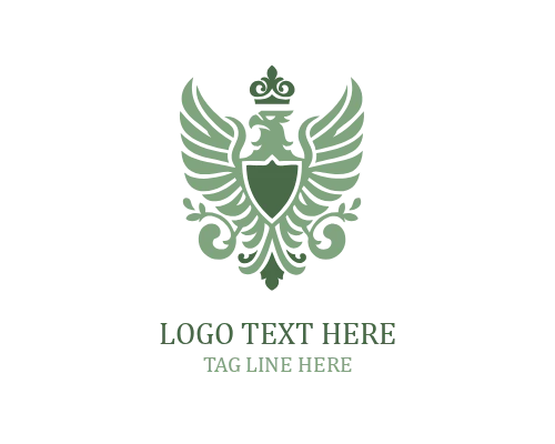 Eagle Crown Badge Logo