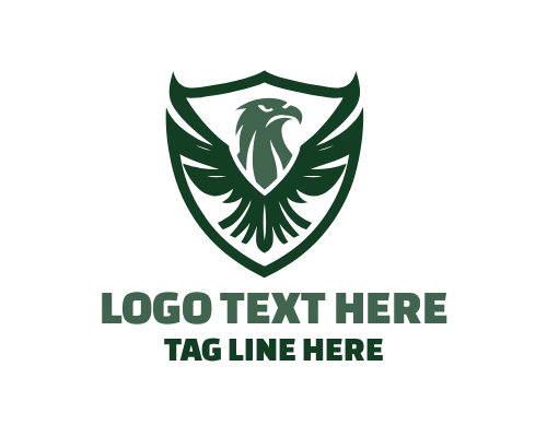 Eagle Flying Toward Sunrise Freedom Logo