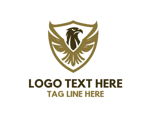 Eagle Shield Emblem Power Logo