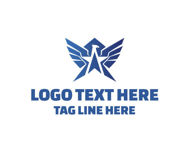 Eagle Star Sky Bird Logo logo template preview