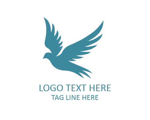 Eagle Style Flying Bird Power Logo