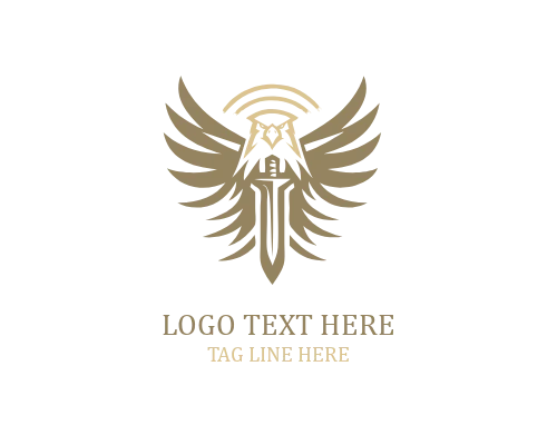 Eagle Sword Crest Logo