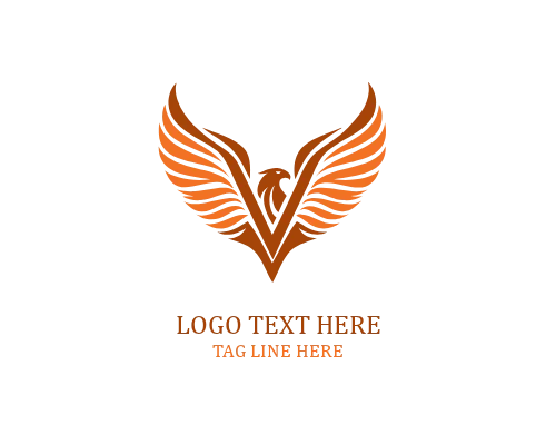 Eagle V Letter Mark Logo