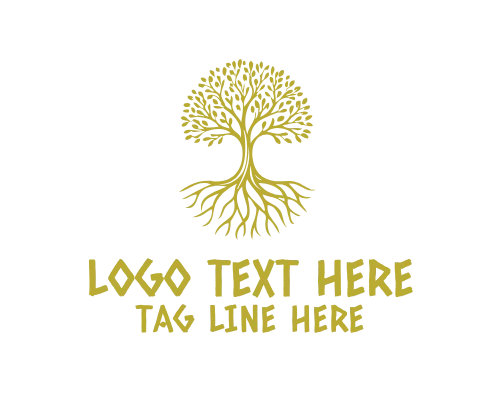Earth Connection Tree Roots Logo