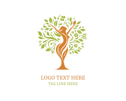 Earth Guardian Woman Tree Logo