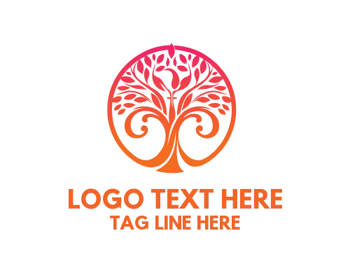 Earth Harmony Woman Tree Logo