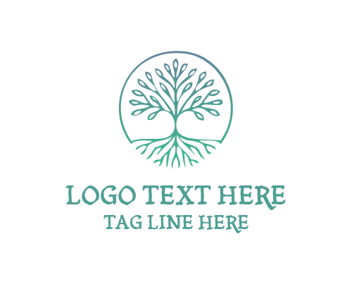  Earth Life Tree Roots Logo