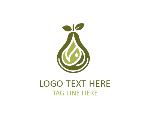 Eco Abstract Pear Logo for Green Businesses, Sustainable Brands, and Organic Identity