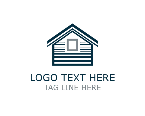 Eco Abstract Roofing Logo for Green Construction and Sustainable Branding