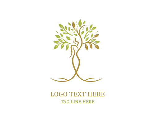 Eco Balance Woman Tree Logo