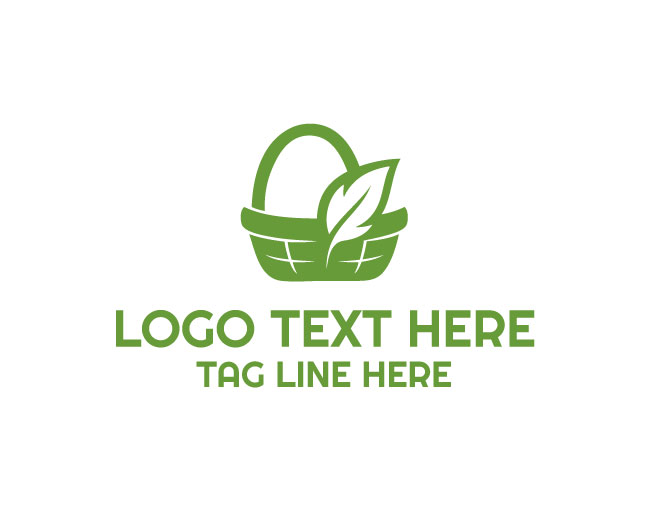 Eco Basket Leaf Logo