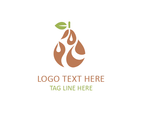 Eco Bio Pear Logo for Sustainable Products and Green Businesses