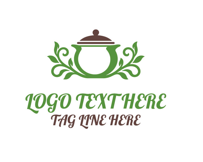 Eco Bowl Leaf Restaurant Logo