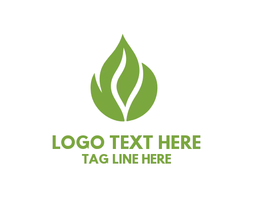 Eco Circle Leaf Emblem Logo