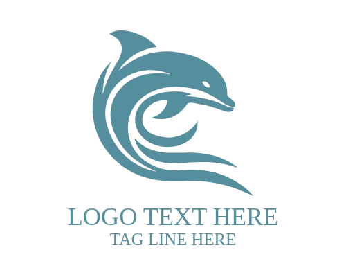 Eco Conservation Dolphin Logo