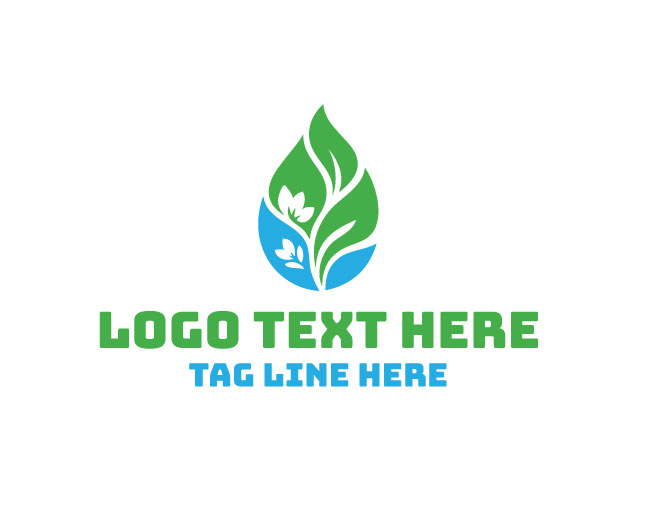 Eco Drop Earth Logo