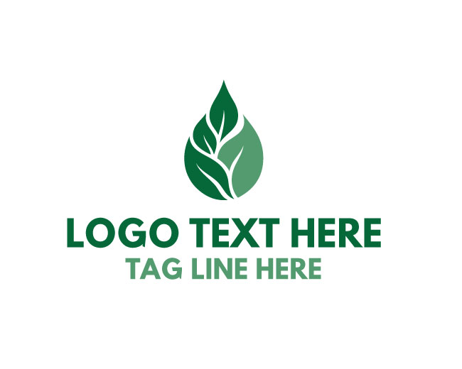  Eco Drop Nature Logo