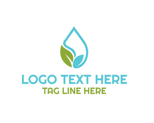  Eco Drop Organic Logo
