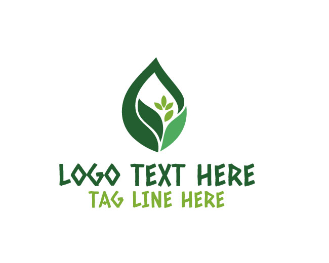 Eco Drop Plant Logo