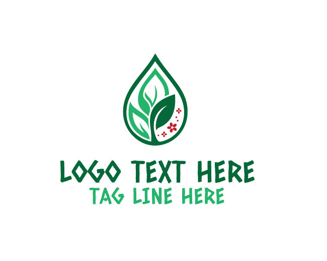 Eco Drop Sustainable Logo