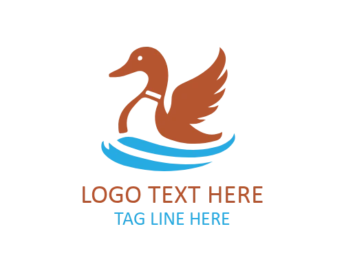 Eco Duck Circle Logo for Green Brands