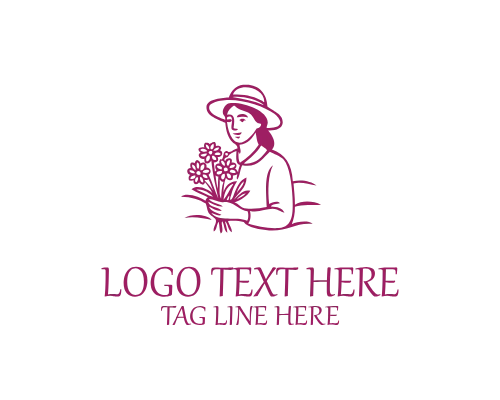 Eco Farmer Flower Logo