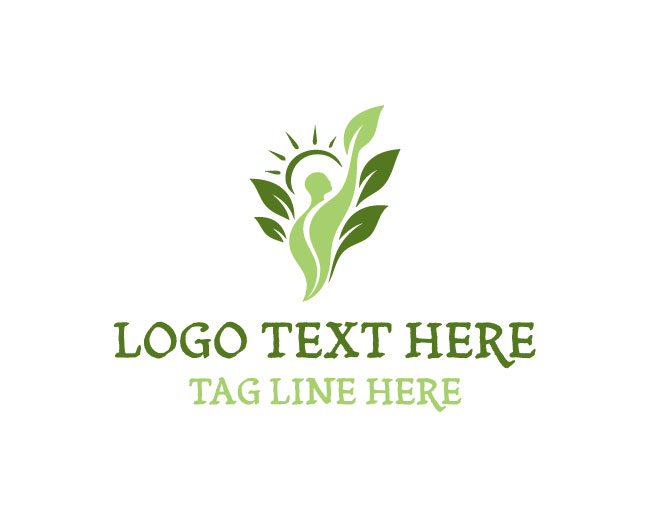 Eco Female Body Beauty Design Logo