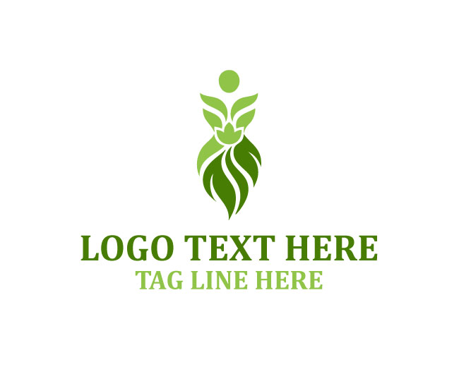 Eco Female Body Health Design Logo