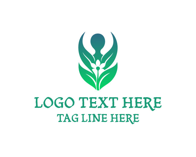 Eco Female Body Lifestyle Logo
