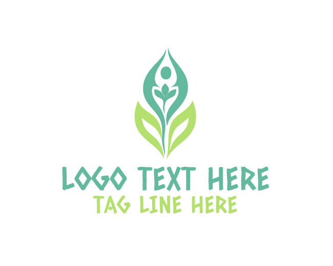 Eco Female Body Natural Design Logo