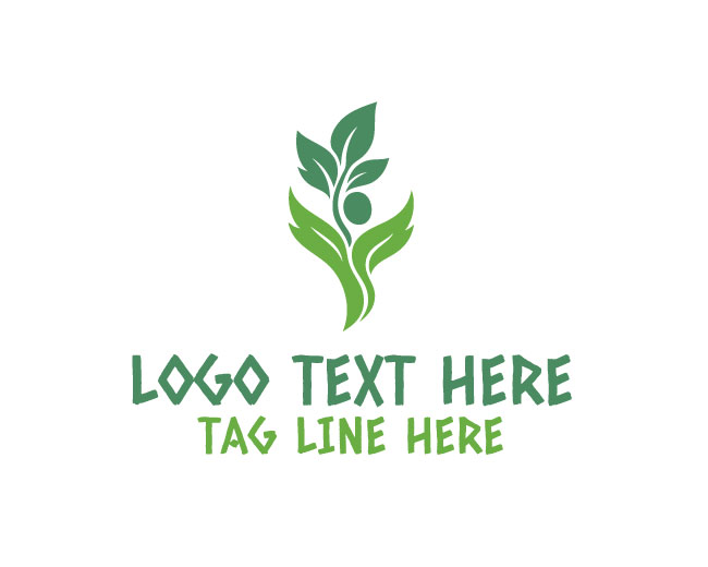  Eco Female Body Organic Logo