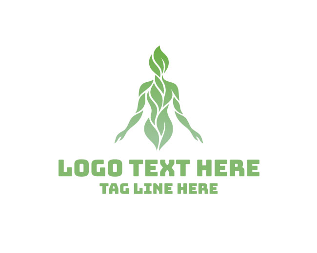 Eco Female Body Vital Design Logo