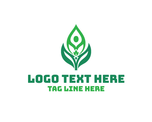 Eco Female Body Wellness Design Logo