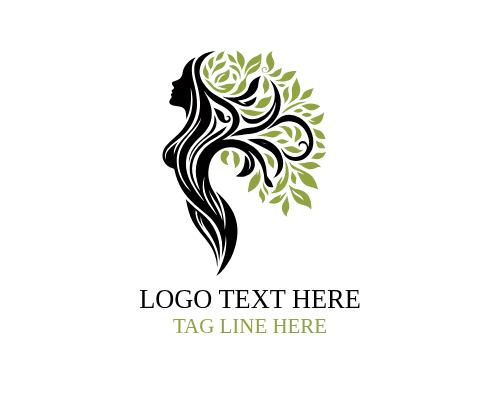  Eco Feminine Women Tree Logo