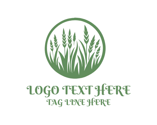Eco Field Grass Logo for Natural Landscaping