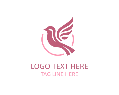 Eco Flight Linear Bird Logo