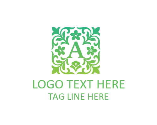 Eco Floral Letter A Logo