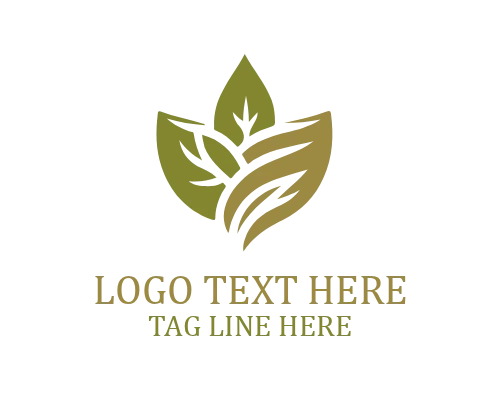 Eco Fresh Leaf Badge Logo