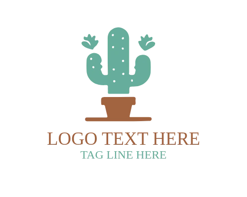 Eco Friendly Cactus Brand Logo