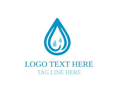 Eco Friendly Linear Water Drop Logo