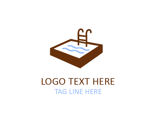 Eco-Friendly Pool Water Logo for Sustainable Aquatic Brands