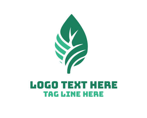 Eco Garden Leaf Icon Logo
