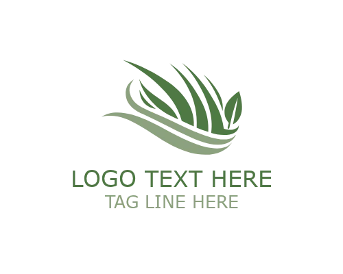 Eco Grass Emblem Logo