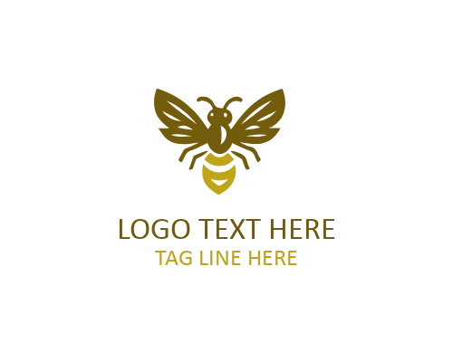 Eco Green Bee Brand Symbol