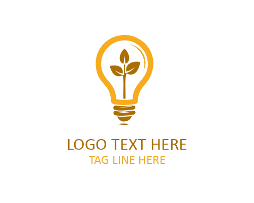 Eco Green Bulb Logo for Sustainable Energy and Green Branding